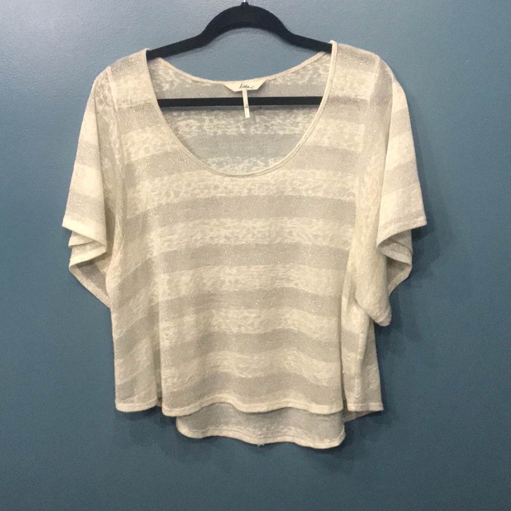 Striped White Blouse